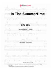 Sheet music, chords Shaggy, Rayvon - In The Summertime