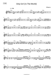 Sheet music, chords Rihanna - Only Girl (In the World)