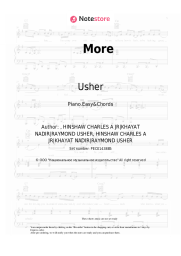 Sheet music, chords Usher - More