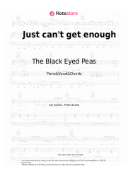 Sheet music, chords The Black Eyed Peas - Just can't get enough