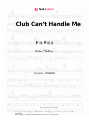 Sheet music, chords Flo Rida, David Guetta - Club Can't Handle Me