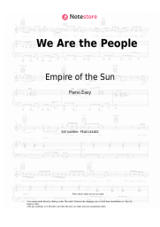 Sheet music, chords Empire of the Sun - We Are the People