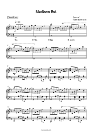 Sheet music, chords Samra - Marlboro Rot