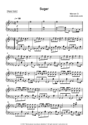 Sheet music, chords Maroon 5 - Sugar