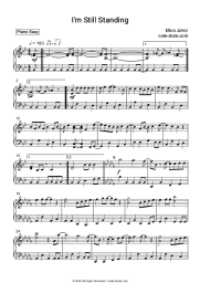 Sheet music, chords Elton John - I'm Still Standing