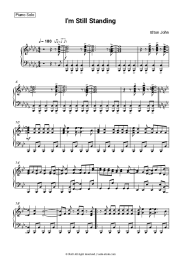 Sheet music, chords Elton John - I'm Still Standing