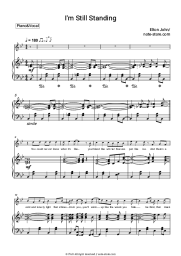 Sheet music, chords Elton John - I'm Still Standing