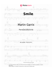 Sheet music, chords Martin Garrix, Carolina Liar - Smile
