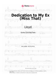 Sheet music, chords Lloyd, Lil Wayne, André 3000 - Dedication to My Ex (Miss That)