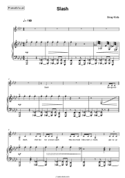 Sheet music, chords Stray Kids - SLASH