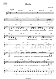 Sheet music, chords Stray Kids - SLASH