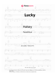 Sheet music, chords Halsey - Lucky