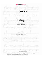 Sheet music, chords Halsey - Lucky
