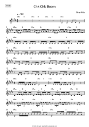 Sheet music, chords Stray Kids - Chk Chk Boom