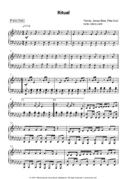 Sheet music, chords Tiësto, Jonas Blue, Rita Ora - Ritual