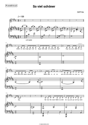 Sheet music, chords SOPHIA - So viel schöner