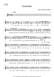 Sheet music, chords Sido, Johannes Oerding - Pyramiden