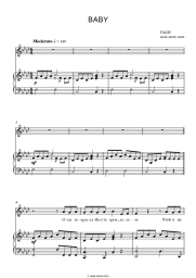 Sheet music, chords Face - Baby