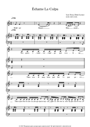Sheet music, chords Luis Fonsi, Demi Lovato - Échame La Culpa