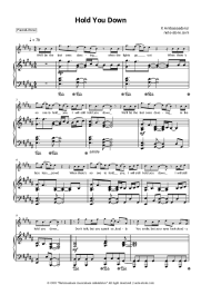 Sheet music, chords X Ambassadors - Hold You Down