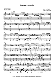 Sheet music, chords Benji & Fede - Dove e quando