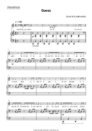 Sheet music, chords Charli XCX, Billie Eilish - Guess