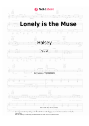 Sheet music, chords Halsey - Lonely is the Muse