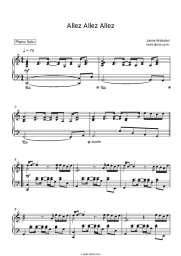 Sheet music, chords Jamie Webster - Allez Allez Allez