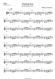 Sheet music, chords Hidekazu Sakamoto - Chasing Kou (Drowning love OST)