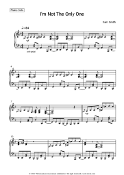 Sheet music, chords Sam Smith - I'm Not The Only One