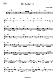 Sheet music, chords Manu Chao - Me Gustas Tú