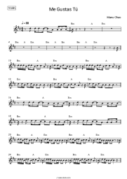 Sheet music, chords Manu Chao - Me Gustas Tú