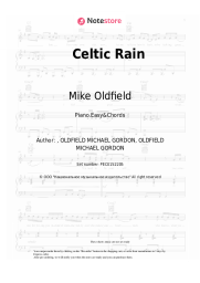 Sheet music, chords Mike Oldfield - Celtic Rain