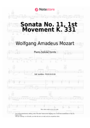 undefined Wolfgang Amadeus Mozart - Sonata No. 11, 1st Movement K. 331