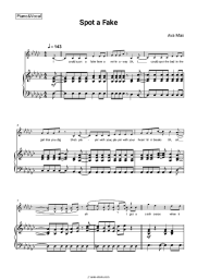 Sheet music, chords Ava Max - Spot a Fake