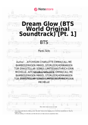 Sheet music, chords BTS, Charli XCX - Dream Glow (BTS World Original Soundtrack) [Pt. 1]