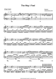 Sheet music, chords Keane - The Way I Feel