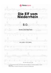 Sheet music, chords B.O. - Die Elf vom Niederrhein