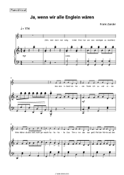 Sheet music, chords Frank Zander - Ja, wenn wir alle Englein wären