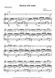 Sheet music, chords Il Volo - Musica che resta