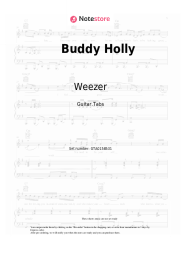 Sheet music, chords Weezer - Buddy Holly
