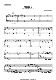 Sheet music, chords Hillsong United - Oceans (Where Feet May Fail)