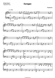 Sheet music, chords Stéphanie - Ouragan