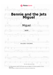 Sheet music, chords Miguel, Wale - Bennie and the Jets