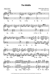 Sheet music, chords Zedd, Maren Morris - The Middle