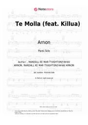 Sheet music, chords Arnon - Te Molla (feat. Killua) 