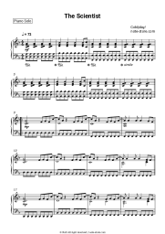 Sheet music, chords Coldplay - The Scientist