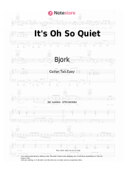 Sheet music, chords Bjork - It's Oh So Quiet