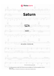 Sheet music, chords SZA - Saturn