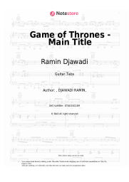 Sheet music, chords Ramin Djawadi - Game of Thrones - Main Title